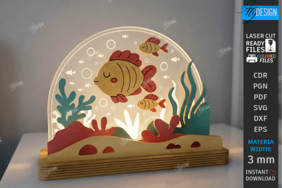 Download Kids Night Light Stand Laser Cut | CNC - Kids Collection