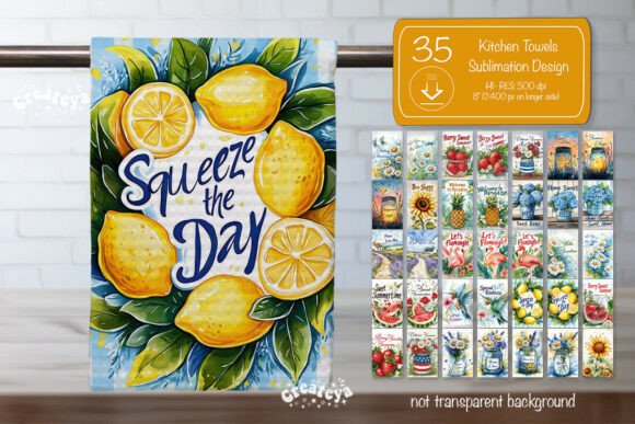 Download Summer Kitchen Towel Bundle Sublimation - Kitchen Collection