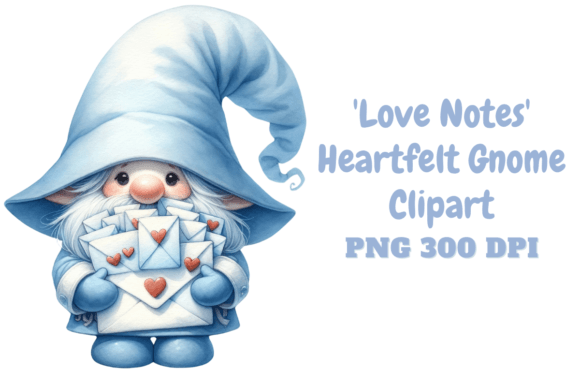 Download 'Love Notes' - Heartfelt Gnome Clipart - Premium Resources