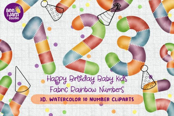 Download Birthday Baby Kids Fabric Rainbow Number - Kids Collection